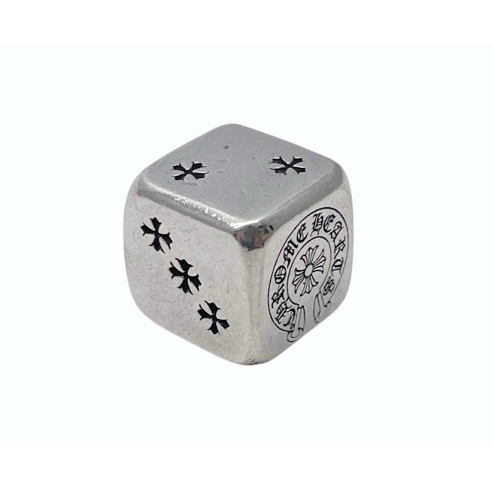 Authentic Chrome Hearts 2015 Christmas Cross Sterling Silver Dice - Picture 3 of 8